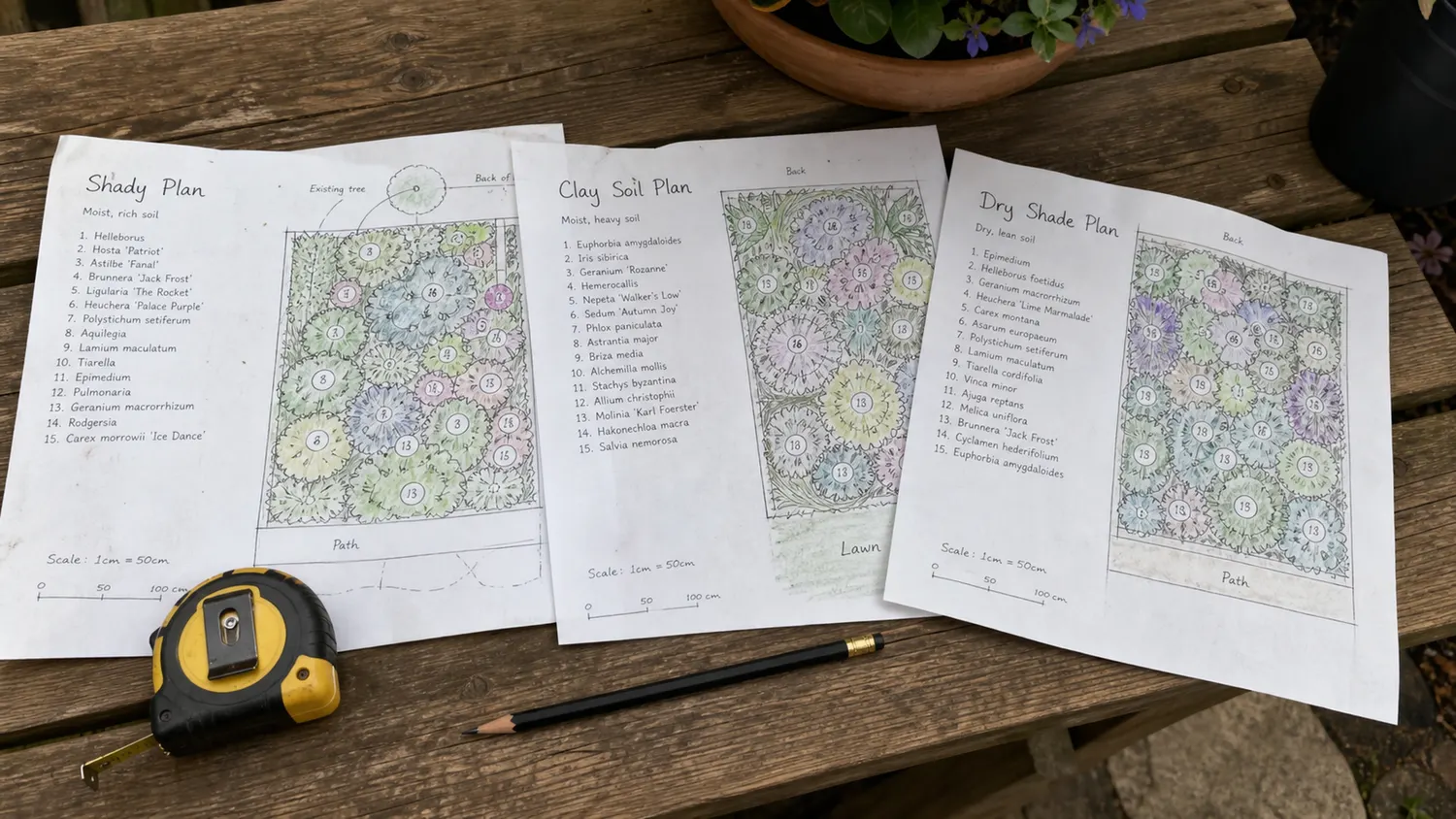 The Shade, Clay & Dry Planting Plans