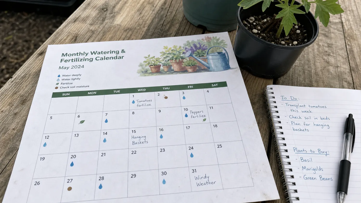 Der Gieß- & Dünge-Kalender (Monat für Monat)