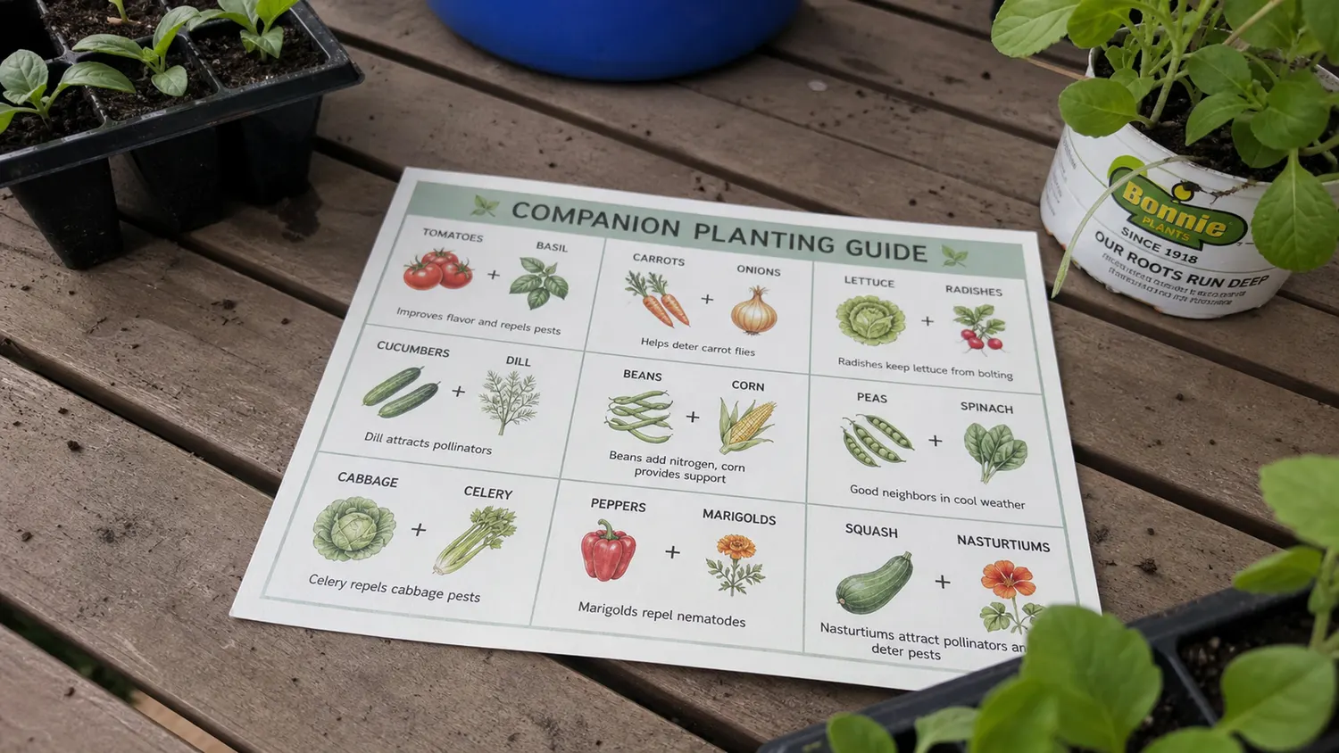 The Companion Planting Cheat Sheet