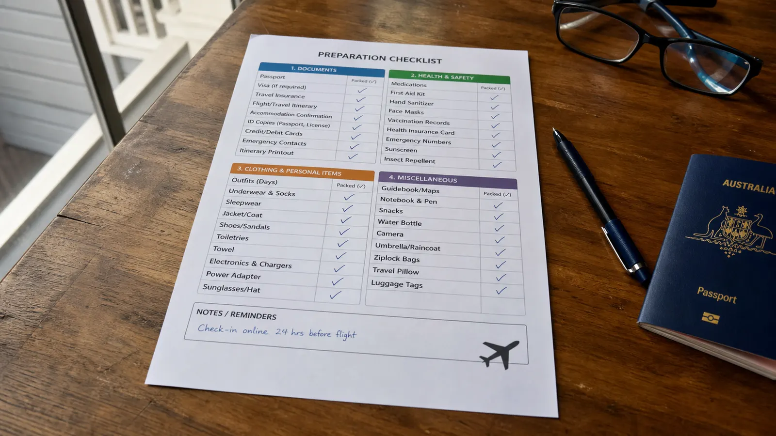 Meine persönliche Vorbereitungs-Checkliste