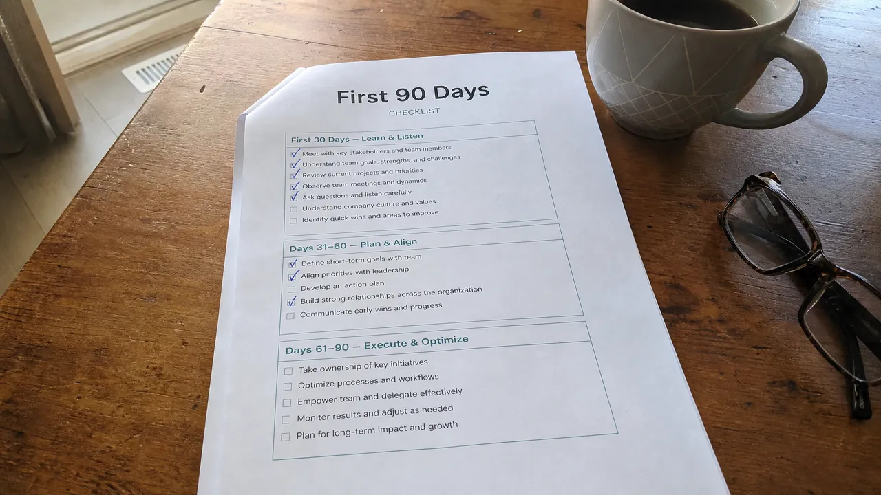 First 90 Days Checklist