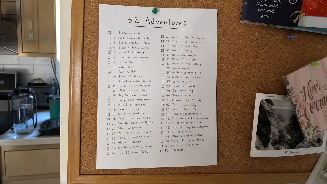 52 Small Adventures Checklist