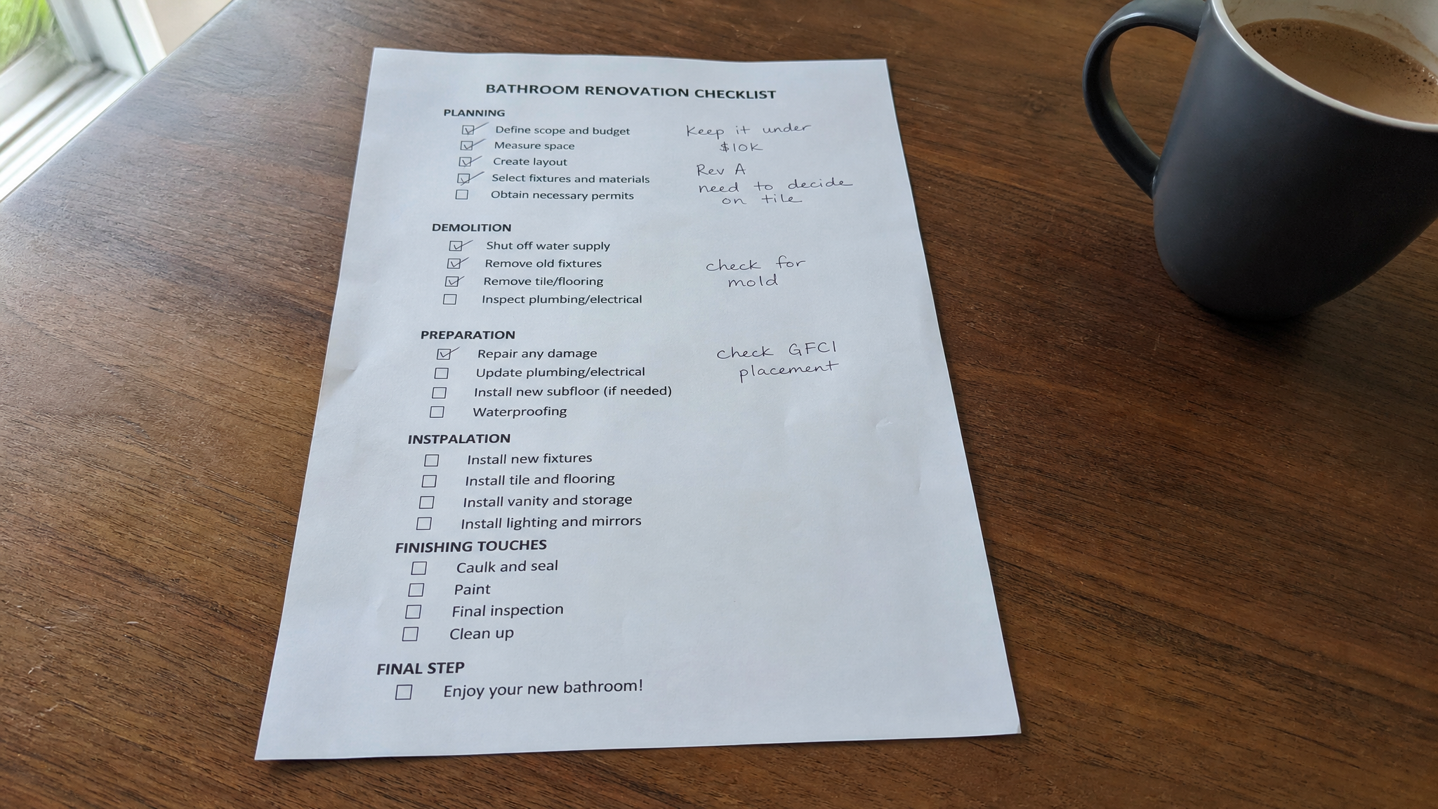 The Early-Shift Checklist